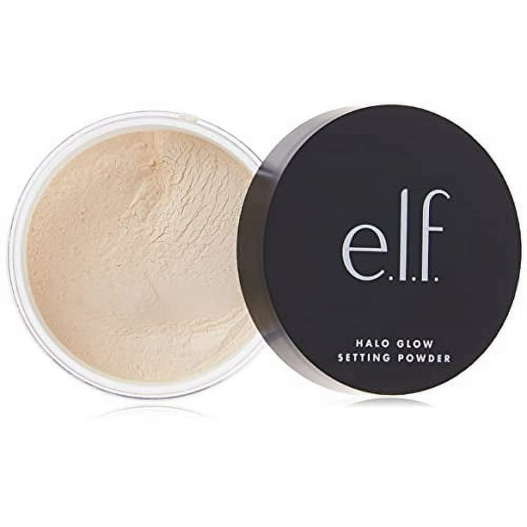 e.l.f, Halo Glow Setting Powder, Silky, Weightless, Blurring, Smooths,  Minimizes Pores and Fine Lines, Creates Soft Focus Effect, Light,  Semi-Matte Finish, 0.24 Oz 