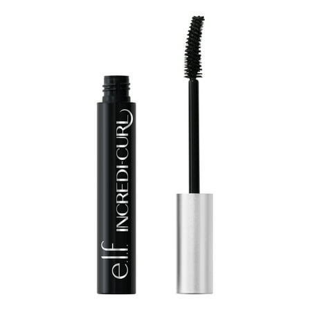 e.l.f. Incredi-Curl Curling & Volumizing Mascara, Pitch Black, 0.32oz