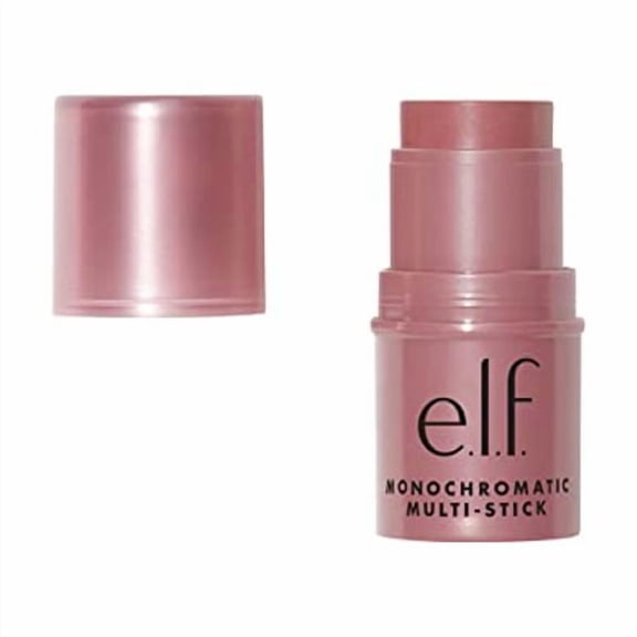 e.l.f, Monochromatic Multi Stick, Creamy, Lightweight, Versatile, Luxurious, Adds Shimmer, Easy To Use On The Go, Blends Effortlessly, Sparkling Rose, 0.155 Oz