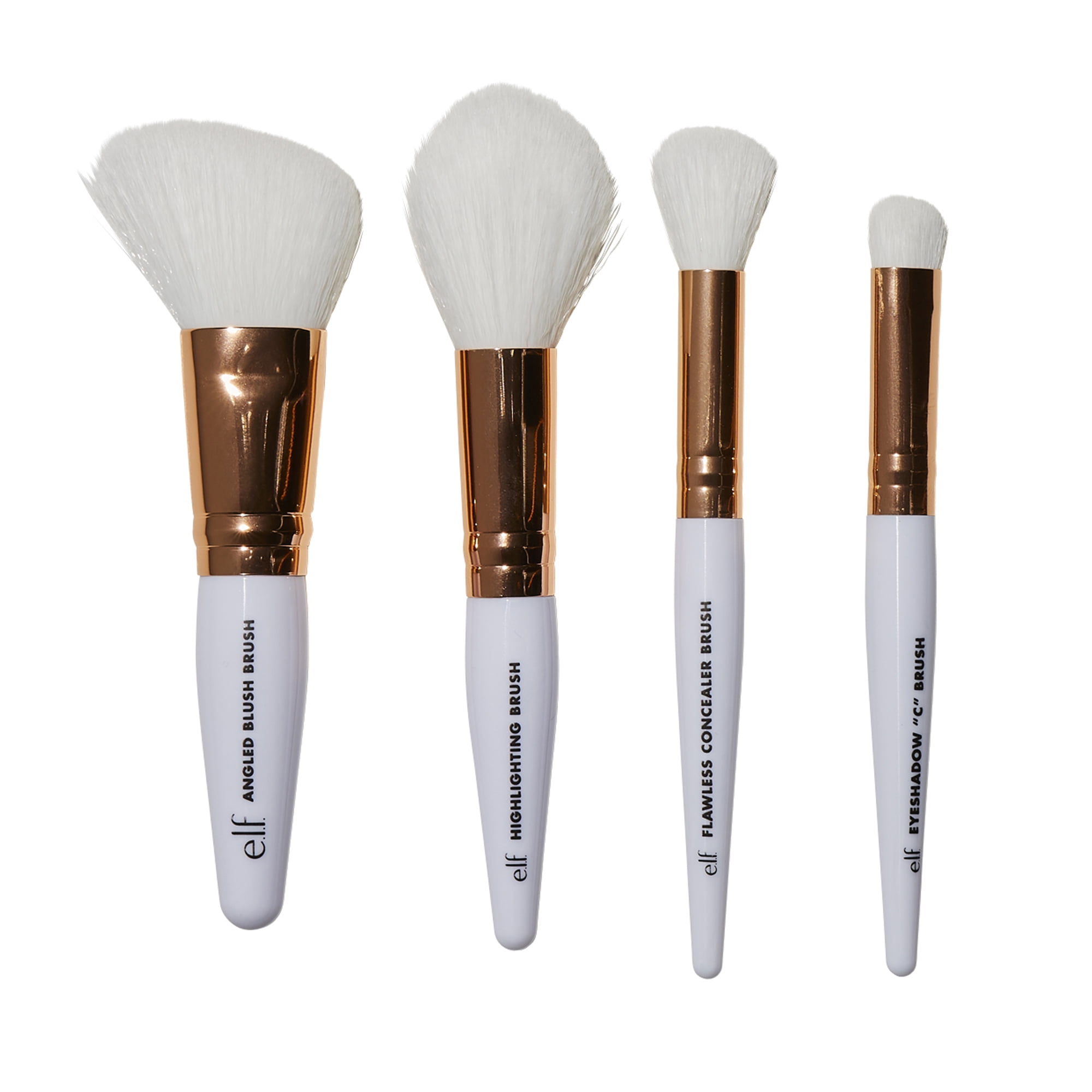 E.L.F. COSMETICS e.l.f. Rose Gold Travel Brush Kit, 4pc Travel-Size Set