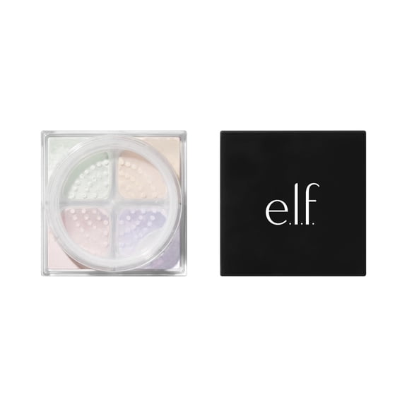 e.l.f. Set It Bright Correcting & Brightening Setting Powder Quad, Fair, 0.37 oz