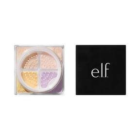 e.l.f. Set It Bright Correcting & Brightening Setting Powder Quad, Medium/Tan, 0.37 oz
