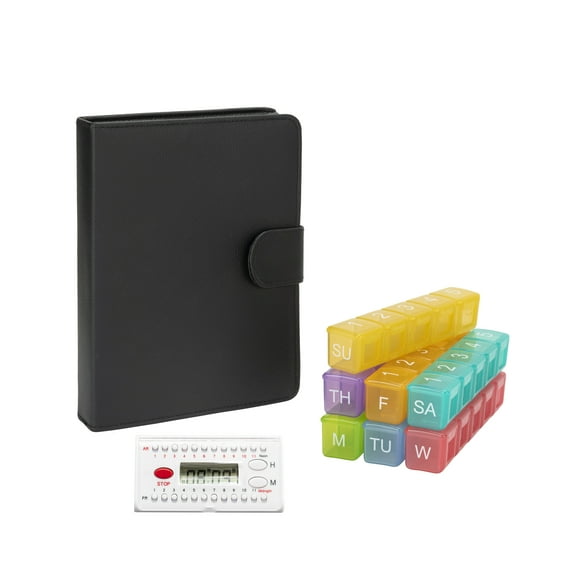 e-pill 5 Times a Day x 7 Day Large Weekly Pill Organizer - with Discreet Case and Reminder