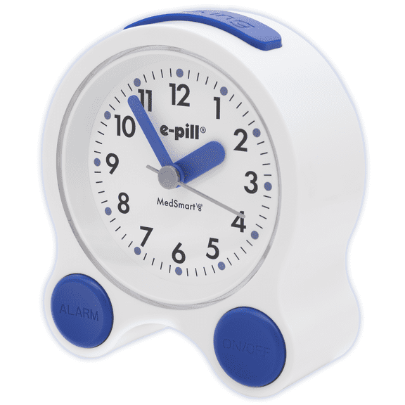 e-pill MedSmart V8 Talking Atomic Clock with 8 Medication Reminders and Personalized Voice Alarm