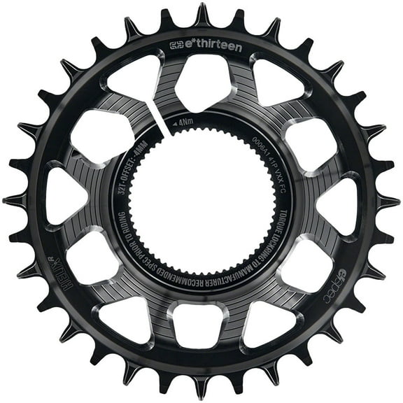 e*thirteen Helix Race e*spec Chainring - Kenevo/Levo SL 1.1, -4mm offset, 32T, 11/12 Speed, Black