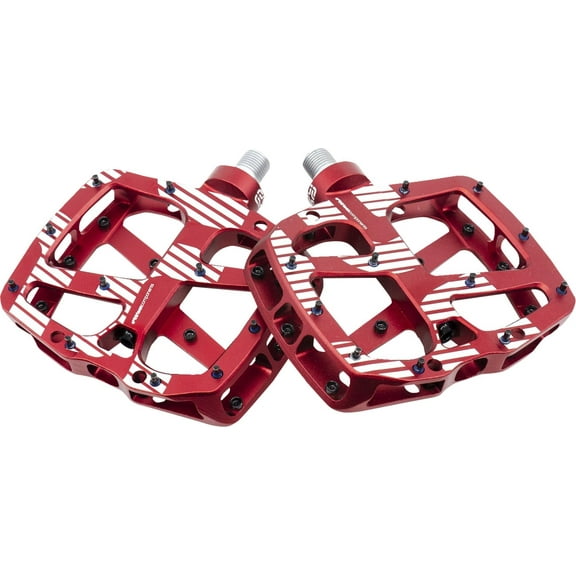 e*thirteen Red Aluminum Plus Pedals (PD2UPA-101)
