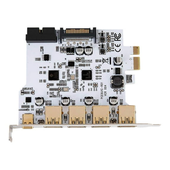 e to USB 3.2 Card,USB 3.0 Type-A , Ports,ard,-E Desktop Adapter ,PC 19Pin Expansion Connector