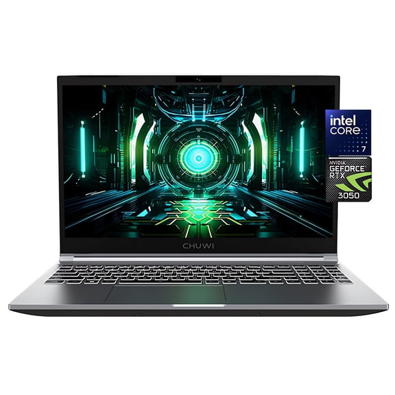 e10 GTBook X Gaming Laptop, 15.6" FHD IPS, Intel Core 7 230H, NVIDIA RTX 3050, 16GB RAM, 512GB NVMe SSD PC Computer for Students, Business
