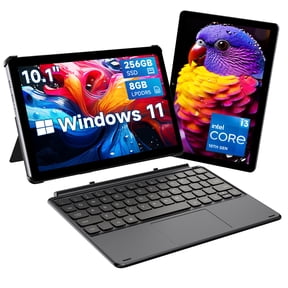 e10 Hi10 X2 Tablet Laptop, 2-in-1 10.1" HD Touchscreen, Intel Core i3-10100Y, 8GB RAM, 256GB SSD, Windows 11 Home, Detachable Keyboard Dock, Wi-Fi 6