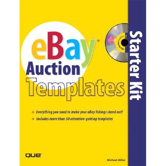 Pre-Owned eBay Auction Templates Starter Kit, by Michael Miller, Paperback, Computing & Internet, English