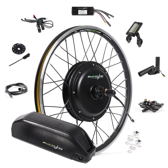 eBikeling 48V 1200W, Add On Electric Bike Kit with Waterproof 24" Front Wheel, Ebike Conversion Kit with Battery 52V 17.5AH Bull Shark, Electric Bike Conversion Kit for Power and Reliable Upgrade