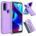 thumbnail image 1 of eBizWare Case for Motorola Moto G Pure, Moto G Power 2022 Rugged Phone Case, Military Grade 2 in1 Hybrid Heavy-Duty Rubber Shockproof Protective Slim TPU Cover (Purple), 1 of 6
