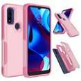 thumbnail image 1 of eBizWare Case for Motorola Moto G Pure, Moto G Power 2022 Rugged Phone Case, Military Grade 2 in1 Hybrid Heavy-Duty Rubber Shockproof Protective Slim TPU Cover (Pink), 1 of 6
