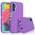 thumbnail image 1 of eBizware for Samsung Galaxy A14 5G Case, Shockproof Heavy Duty Armor Rugged Rough Hard Plastic Rubber Silicone Bumper 2-Layer Hybrid Protective Cover Case for Samsung Galaxy A14 5G, Purple, 1 of 9
