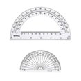 eBoot Plastic Protractor Protractor 180 Degrees, 4 Inch and 6 Inch