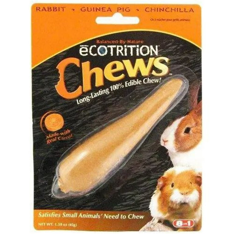 eCOTRITION Rabbit Guinea Pig Chinchillas Carrot Chew Small Animal Treat 1.59 oz. Walmart