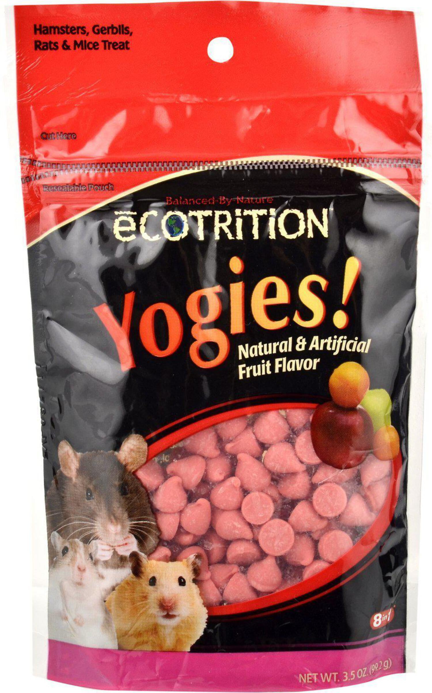 eCOTRITION Yogies Fruit Flavor Hamsters, Gerbils, Rats Mice Treat 3.5