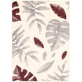 thumbnail image 1 of eCarpetGallery Modern Living Room Area Rug, 5'3" x 7'3", Cream-Bordeaux, Presly, 1 of 9