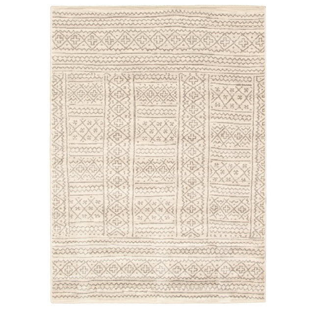 eCarpetGallery Modern Living Room Area Rug, 5'3" x 7'3", Grey, Mia