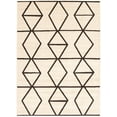thumbnail image 1 of eCarpetGallery Modern Living Room Area Rug, 5'3" x 7'3", Ivory-Dark Brown, Ana, 1 of 9