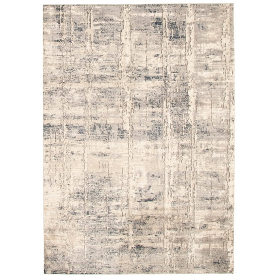 eCarpetGallery Modern Living Room Area Rug, 5'3" x 7'3", Ivory, Oregon Abstract