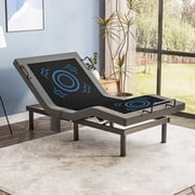 eChamp Electric Adjustable Bed Frame Base with Massage,Remote Controller,No Mattress, Twin Size