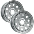 thumbnail image 1 of 2-Pack Trailer Wheel 15x5 SPECIAL BOLT PATTERN 5 Lug On 5" Center 15" Silver Modular Rim, 1 of 6