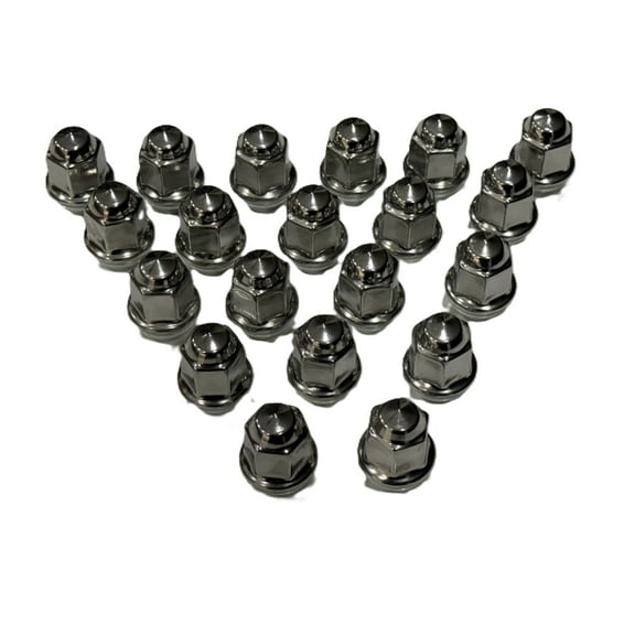 20-Pack 1/2" Lug Nuts Stainless Steel Capped For Aluminum Trailer Wheels 1/2-20 Thread