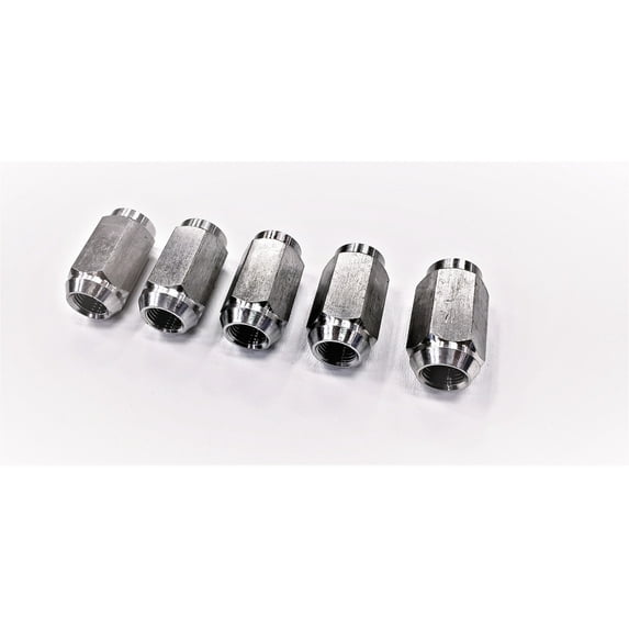 eCustomrim 5-Pack 1/2" Solid 304 Stainless Steel Lug Nuts For Trailer Wheels 1/2-20 Thread