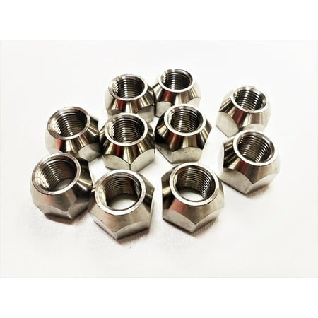eCustomrim 10-Pack 1/2" Open 304 Stainless Steel Lug Nuts For Trailer Wheels 1/2-20 Thread