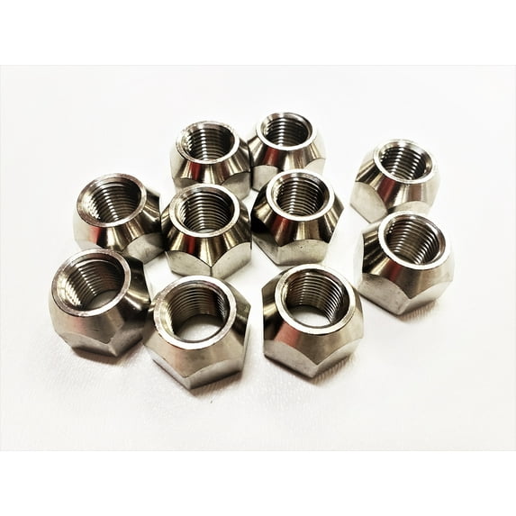 eCustomrim 10-Pack 1/2" Open 304 Stainless Steel Lug Nuts For Trailer Wheels 1/2-20 Thread