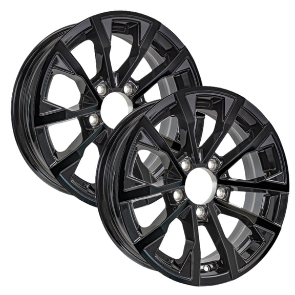 eCustomrim 2-Pack Aluminum Trailer Rim 14 Inch 14X5.5 5 Lug Black Edge Wheel