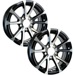 eCustomrim 2-Pack Aluminum Trailer Rim 14 Inch 14X5.5 5 Lug On 4.5 Black T07 Wheel