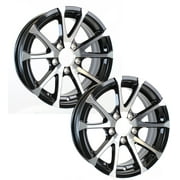 eCustomrim 2-Pack Aluminum Trailer Rim 15 Inch 15X5 5 Lug On 4.5 Black T07 Wheel