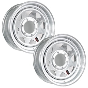 eCustomrim 2-Pack Trailer Rim 15 Inch 15X6 6 Lug On 5.5 Inch Galvanized Wheel