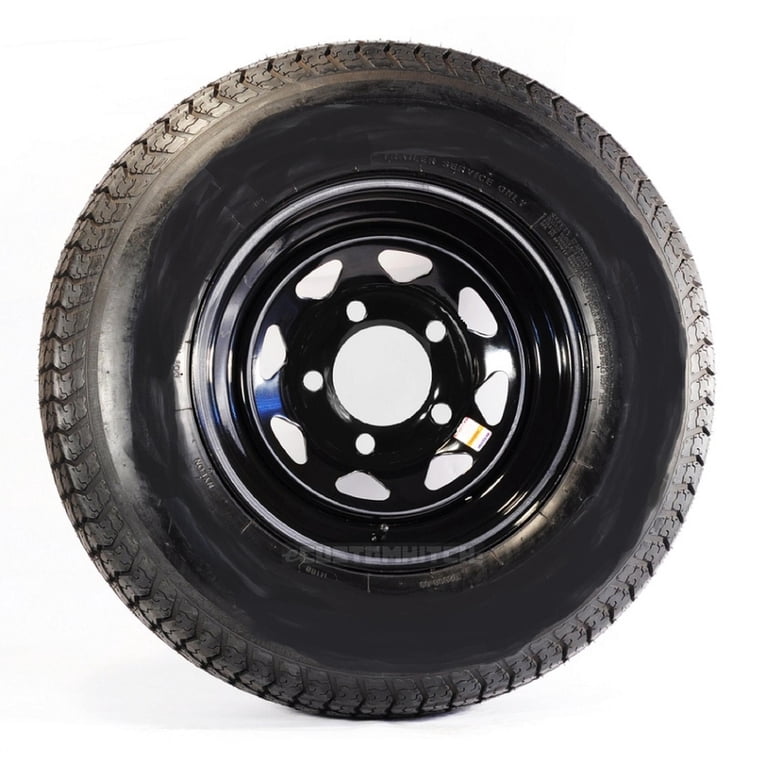 eCustomrim 2-Pack Mounted Radial Trailer Tire and Rim ST205/75R14 Load