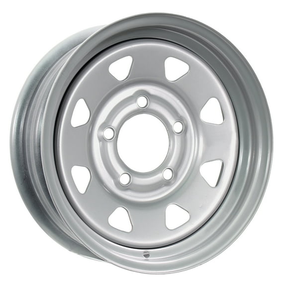 eCustomrim 2-Pack Trailer Rim 13 Inch 13X4.5 5 Lug On 4.5 Inch Silver Wheel