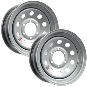 eCustomrim 2-Pack Trailer Rim 16 Inch 16X6 6 Lug On 5.5 Inch Center Silver Wheel