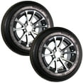 thumbnail image 1 of eCustomrim 2-Pack Trailer Tire On Aluminum Rim 4.80-12 480-12 Load C 5 Lug Black T07 Wheel, 1 of 6