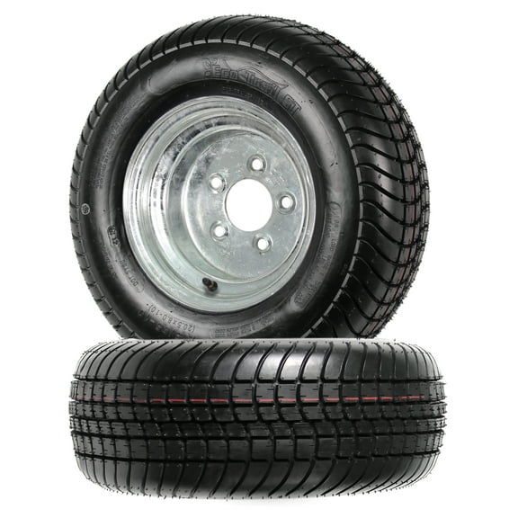 eCustomrim 2-Pack Trailer Tire Rim 20.5x8-10 205/65-10 20.5x8.0-10 5 Lug Load E Galvanized