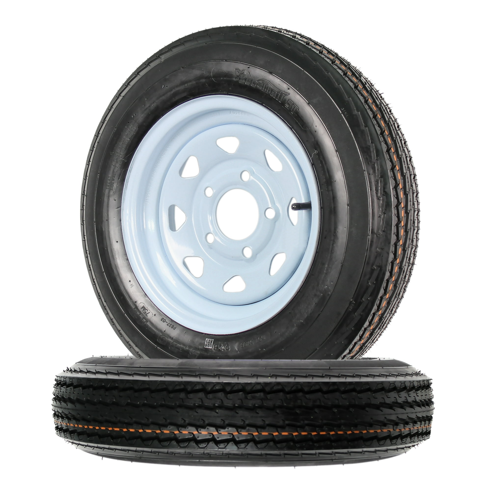 2-Pack Trailer Tire On Rim 5.30-12 12 in. Load C 5 Lug White Spoke Wheel 2-Pack Trailer Tire On Rim 5.30-12 12 in. Load C 5 Lug White Spoke Wheel Sansujyuku sansujyuku.com