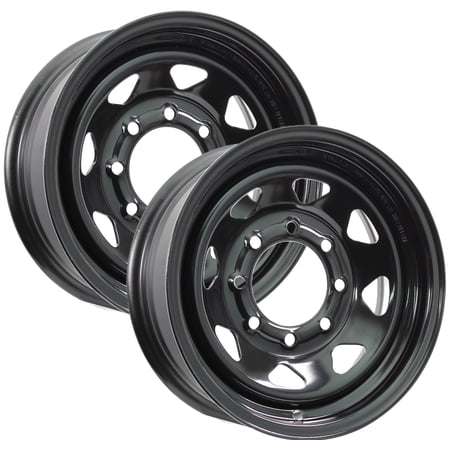 eCustomrim 2-Pack Trailer Rim 16 Inch 16X6 8 Lug On 6.5 Inch Center Black Wheel