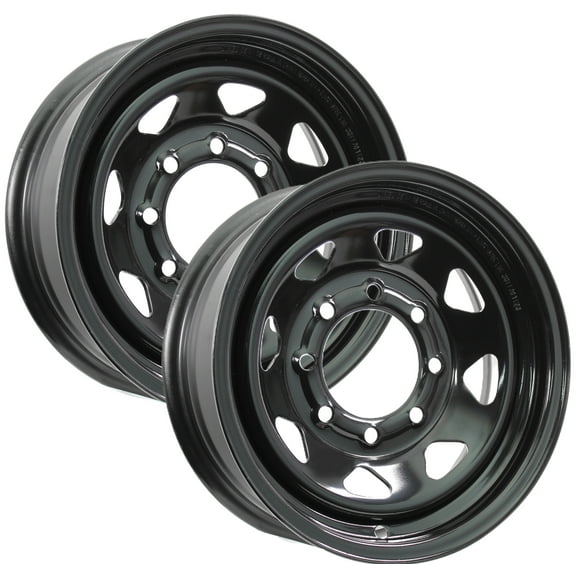 eCustomrim 2-Pack Trailer 16X6 16" 8 Lug Black Steel Spoke Rim Wheel