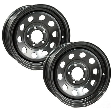 eCustomrim 2-Pack Trailer Rim 14 Inch 14X5.5 5 Lug On 4.5 Inch Black Wheel