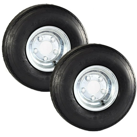 eCustomrim 2-Pk Equipment Trailer Tire Rim 5.70-8 570-8 5.70x8 Load B 5 Lug Galvanized