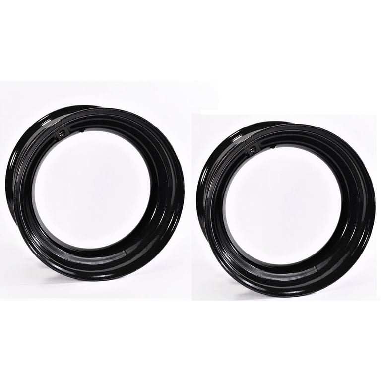 2-Pack Aluminum Trailer Wheels 13x5, 5 Lug 4.5" Bolt Pattern, Black - Fits Boat & Utility Trailers