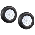 thumbnail image 1 of eCustomrim 2-Pk Radial Trailer Tire Rim ST205/75R14 14 in. Load C 5 Lug White Spoke Wheel, 1 of 6
