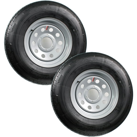 eCustomrim 2-Pack Trailer Tire Rim ST235/80R16 Load E 16 Inch 6 Lug Silver Wheel