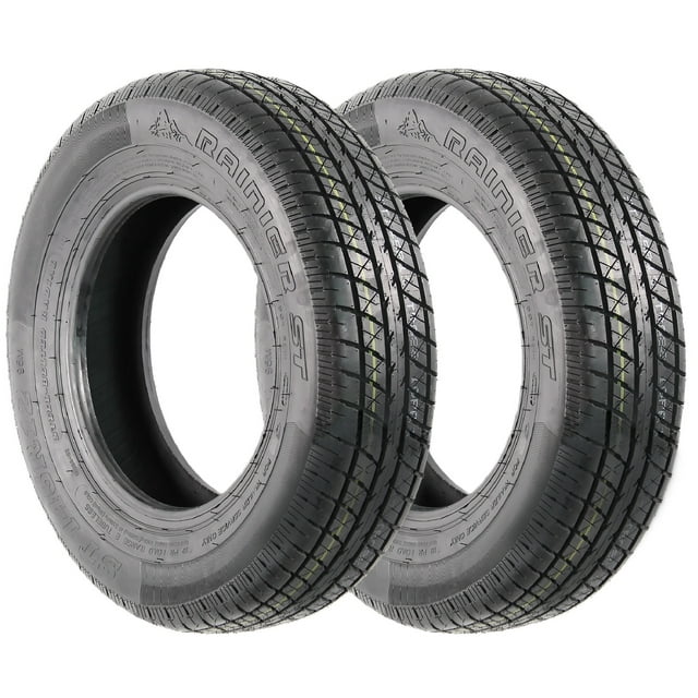 Rainier Radial ST145/R12 Trailer Tires Pack of 2, Load Range E 1520 ...