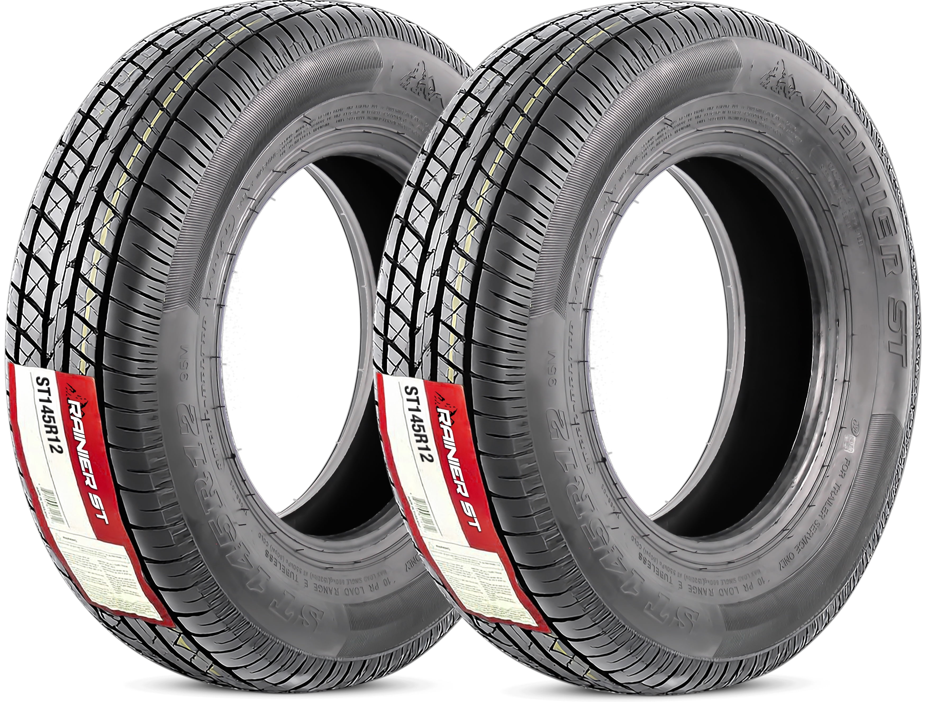 eCustomrim Radial 2-Pack Trailer Tire ST145/R12 145/R12 12 Inch LRE 6 Year Warranty